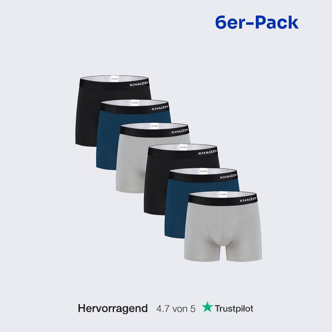 Herren Boxershorts TENCEL™ 6er-Pack Farbe Mix